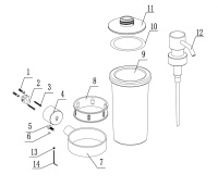 Диспенсер с держателем ABBER Osten 316 AA185A9BG золото брашированное - Gidratop.ru изображение