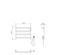 Полотенцесушитель электрический WONZON & WOGHAND ESSEN, Темный графит (WW-A404-GM) - Gidratop.ru изображение