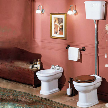 Труба для высокого бачка, состоит из 3-х частей, цвет хром