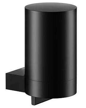 Держатель с дозатором жидкого мыла Keuco Plan 14951370000 с насосиком, черный матовый