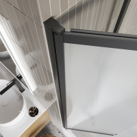 Душевая шторка на ванну BelBagno LUCE-VF-11-90/145-P-NERO - Gidratop.ru изображение