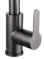 Смеситель для кухни с выдвижным изливом WONZON & WOGHAND, Темный графит (WW-121E201L-BGG) - Gidratop.ru изображение