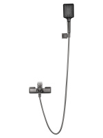 Смеситель для ванны с душем WONZON & WOGHAND EDGE, Темный графит (WW-88639003A-BGM) - Gidratop.ru изображение