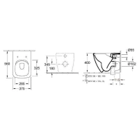 Приставной безободковый унитаз Villeroy&Boch Venticello 4613 R001 alpine - Gidratop.ru изображение