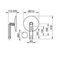Косметическое зеркало Keuco iLook_move 17612039002, с сенсорной панелью, бронза шлифованная - Gidratop.ru изображение