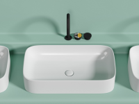 Умывальник чаша накладная прямоугольная (цвет Белый Матовый) Element 705x380x150мм - Gidratop.ru изображение