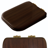 Сиденье для унитаза, микролифт, цвет: noce/бронза - Gidratop.ru изображение