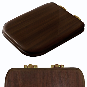 Сиденье для унитаза, микролифт, цвет: noce/бронза