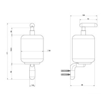 Gessi Goccia дозатор для жидкого мыла подвесной, цвет: хром/белый - Gidratop.ru изображение