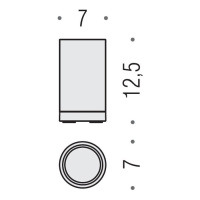 Colombo Nordic Стакан настольный, , цвет: хром/черная керамика - Gidratop.ru изображение