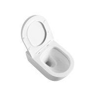 Унитаз подвесной Cute VT1-24 безободковый, цвет белый, ультратонкое soft-close сиденье - Gidratop.ru изображение