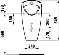 Писсуар Laufen Caprino Plus 8.4206.2.000.000.1 подвод воды наружный - Gidratop.ru изображение