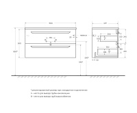 ECO-CER-N База под раковину подвесная с двумя выкатными ящиками, Bianco Lucido, 900x457x500, ECO-CER-N-900-2C-SO-BL - Gidratop.ru изображение