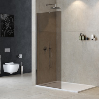 душевая перегородка универсальная LIBERTA-L-1-TB-100-BR-Cr - Gidratop.ru изображение