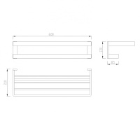Полка для полотенец ABBER Westen AA1758B черная матовая - Gidratop.ru изображение