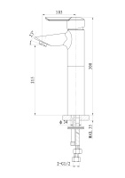 Смеситель для раковины высокий WONZON & WOGHAND BAROQUE, Хром (WW-191104-CR) - Gidratop.ru изображение