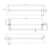 GESSI Rilievo полотенцедержатель, 45 см, цвет: nero XL - Gidratop.ru изображение