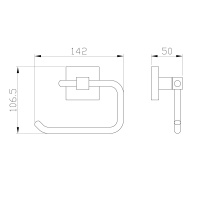 Держатель для туалетной бумаги без крышки WONZON & WOGHAND POLO, Хром (WW-8916) - Gidratop.ru изображение