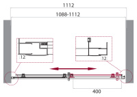 Душевая дверь BelBagno UNO-195-BF-1-110-CH-CR - Gidratop.ru изображение