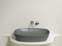 Умывальник чаша накладная овальная (цвет Антрацит Матовый) Element 600x380x138мм - Gidratop.ru изображение