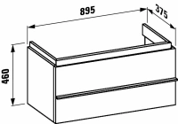 Тумба под раковину Laufen Palace New 4.0125.2.075.475.1, белый глянец, 2 выдвижных ящика - Gidratop.ru изображение