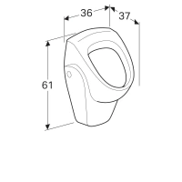 Писсуар Geberit Renova 235300000, цвет белый - Gidratop.ru изображение