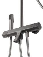 Душевая система с термостатом WONZON & WOGHAND The ONE, Темный графит (WW-B3094-BGG) - Gidratop.ru изображение