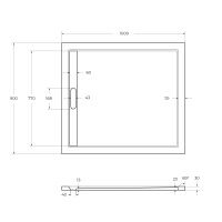 Поддон из искусственного мрамора CEZARES TRAY-AS-AH-100/90-30-W - Gidratop.ru изображение