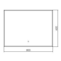 Зеркало ABBER See AG6103SL-0.8 с подсветкой, сенсорный выключатель, диммер - Gidratop.ru изображение