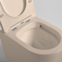 Унитаз подвесной Piatti VT1-11SMC, цвет капучино матовый, ультратонкое soft-close сиденье - Gidratop.ru изображение