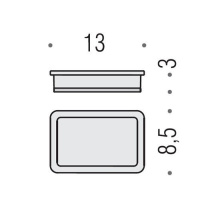 Colombo Lulu Мыльница настольная, цвет: PVD золото/матовое стекло - Gidratop.ru изображение