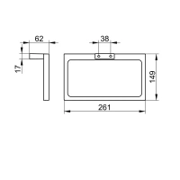 Полотенцедержатель Keuco Edition 11 11121030000, 26 см, бронза шлифованная - Gidratop.ru изображение