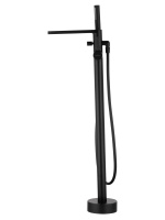 Смеситель для ванны напольного монтажа WONZON & WOGHAND STICK, Черный матовый (WW-88649901-MB) - Gidratop.ru изображение