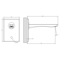 GESSI RILIEVO смеситель для раковины настенный, электронный, внешняя часть, цвет хром - Gidratop.ru изображение