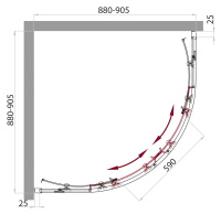 Душевой уголок BelBagno SELA-R-2-90-P-Cr - Gidratop.ru изображение