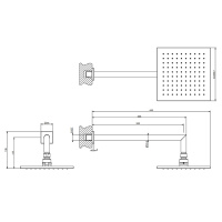 Gessi Emporio shower верхний душ для настенного крепления, поворотная, с защитой от известкового налёта, цвет: Black XL - Gidratop.ru изображение