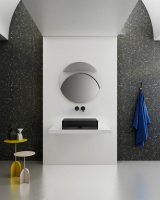 Раковина накладная прозрачная ABBER Kristall AT2803Onyx черная - Gidratop.ru изображение