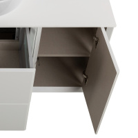 BELLAGIO Шкафчик подвесной с одной дверцей, совместимый с базой под раковину, 35x46x48 54862 Bianco opaco, 35x46x48 - Gidratop.ru изображение