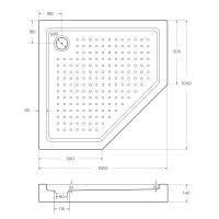 Акриловый поддон CEZARES TRAY-A-P-100-15-W - Gidratop.ru изображение