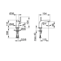 Смеситель Keuco Edition 400 51504010100 для раковины, цвет хром - Gidratop.ru изображение