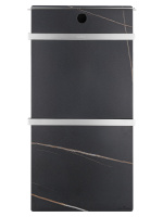 Полотенцесушитель электрический с каменной плитой Черный мрамор WONZON & WOGHAND STUTTGART, Брашированный никель (WW-A504-BR) - Gidratop.ru изображение