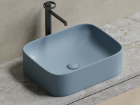 Умывальник чаша накладная прямоугольная (цвет Серо-x - Gidratop.ru изображение