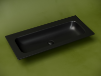 Раковина накладная мебельная Grace прямоугольная,  без отверстия под смеситель, 1010x457x137, цвет черный матовый, арт . CN7013MBwx - Gidratop.ru изображение