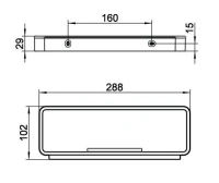 Полка Keuco Plan 14959 010051 со встроенным стеклоочистителем, хром, белый - Gidratop.ru изображение