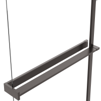 Душевая перегородка Walk-In VSW-1HR100CLGM, 1000*2000, вороненая сталь, стекло прозрачное - Gidratop.ru изображение