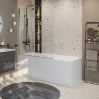 Душевая шторка на ванну CEZARES ECO-O-V-21-120/140-C-Cr - Gidratop.ru изображение