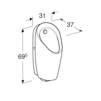Писсуар Geberit Preda 116.073.00.1, со встроенным управлением, питание от батарей - Gidratop.ru изображение