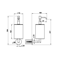 Gessi Ingranaggio дозатор для жидкого мыла настенный белый, цвет: хром - Gidratop.ru изображение