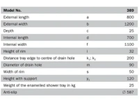 Поддон душевой Kaldewei Superplan мод. 389-2 80 x 120 x h12 cм, 4473.3500.0001 anti-slip - Gidratop.ru изображение