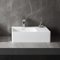 Раковина подвесная ABBER Stein AS2644 L белая матовая - Gidratop.ru изображение